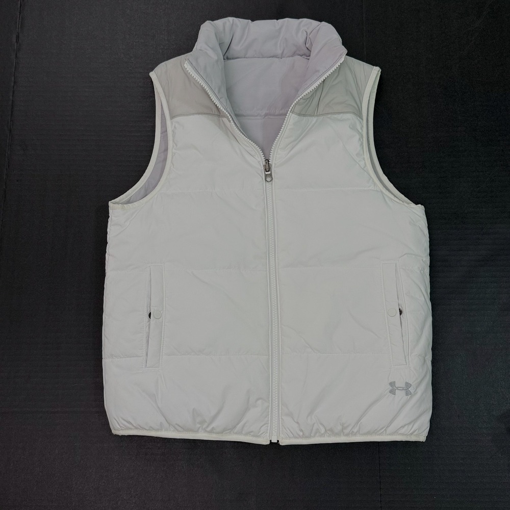 Under Armour Cold Gear Quilted Puffer Vest S Loose Reversible Sleeveless Jacket